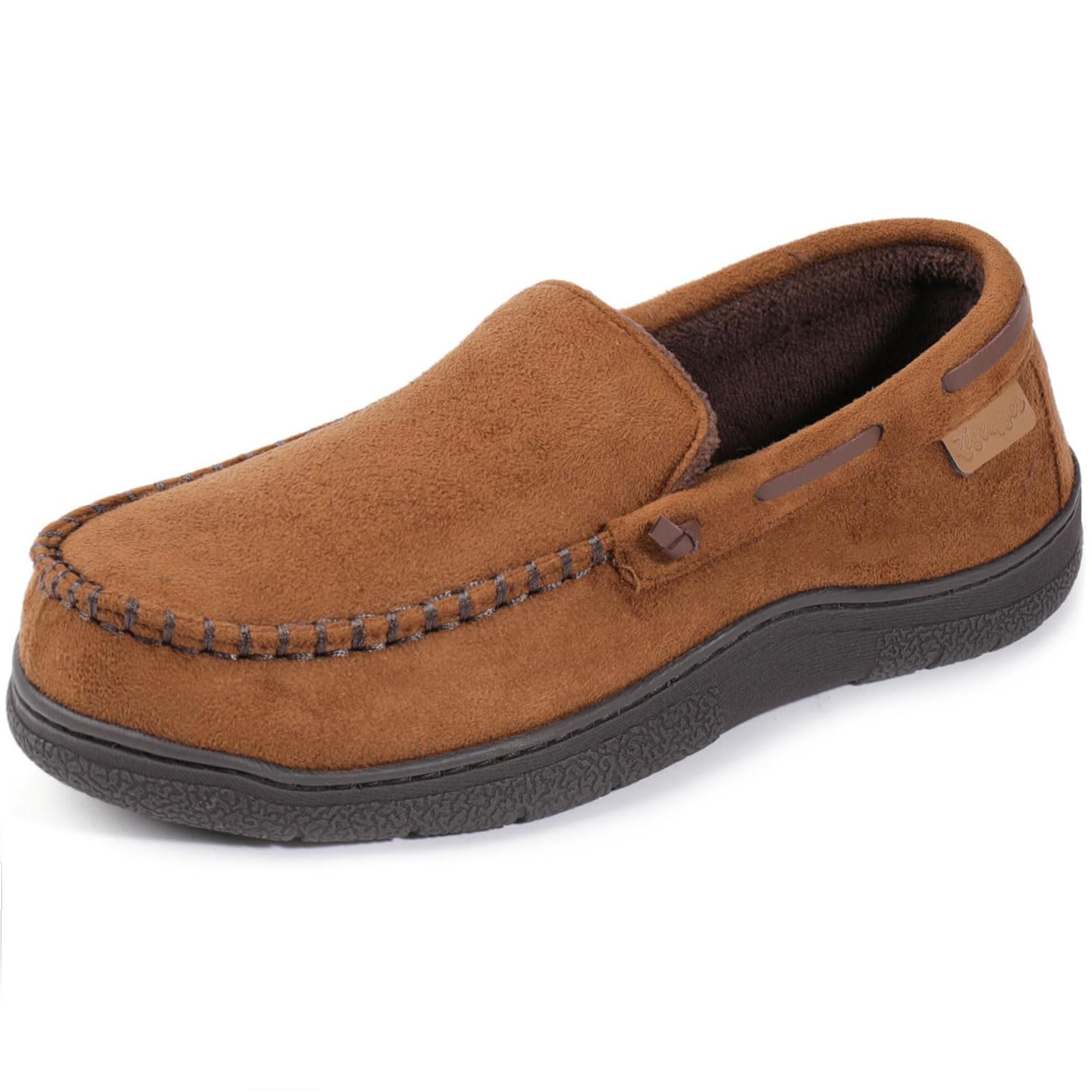 Zigzagger Men's Moccasin Slippers House Shoes Indoor Outdoor