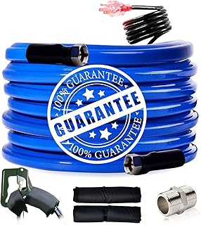 30FT Heated Water Hose for RV, -45°F Anti-Freeze RV Drinking Heated Hose | Energy-Saving Smart Temperature Control Heated Hose for RV, Camping, Garden, Farm & Livestock