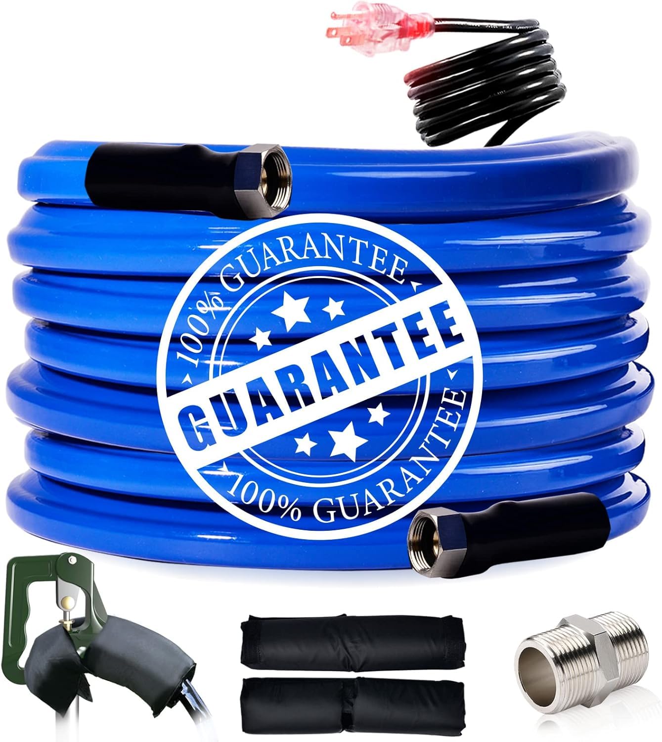 30FT Heated Water Hose for RV, -45°F Anti-Freeze RV Drinking Heated Hose | Energ