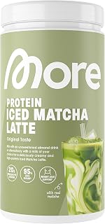 MORE Protein Iced Matcha Latte, 500g, Matcha Grünteepulver