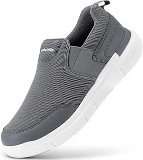 FitVille Men's Extra Wide Sports Shoes Non-Slip Walking Comfortable Lightweight Breathable Slip on Casual Sneakers