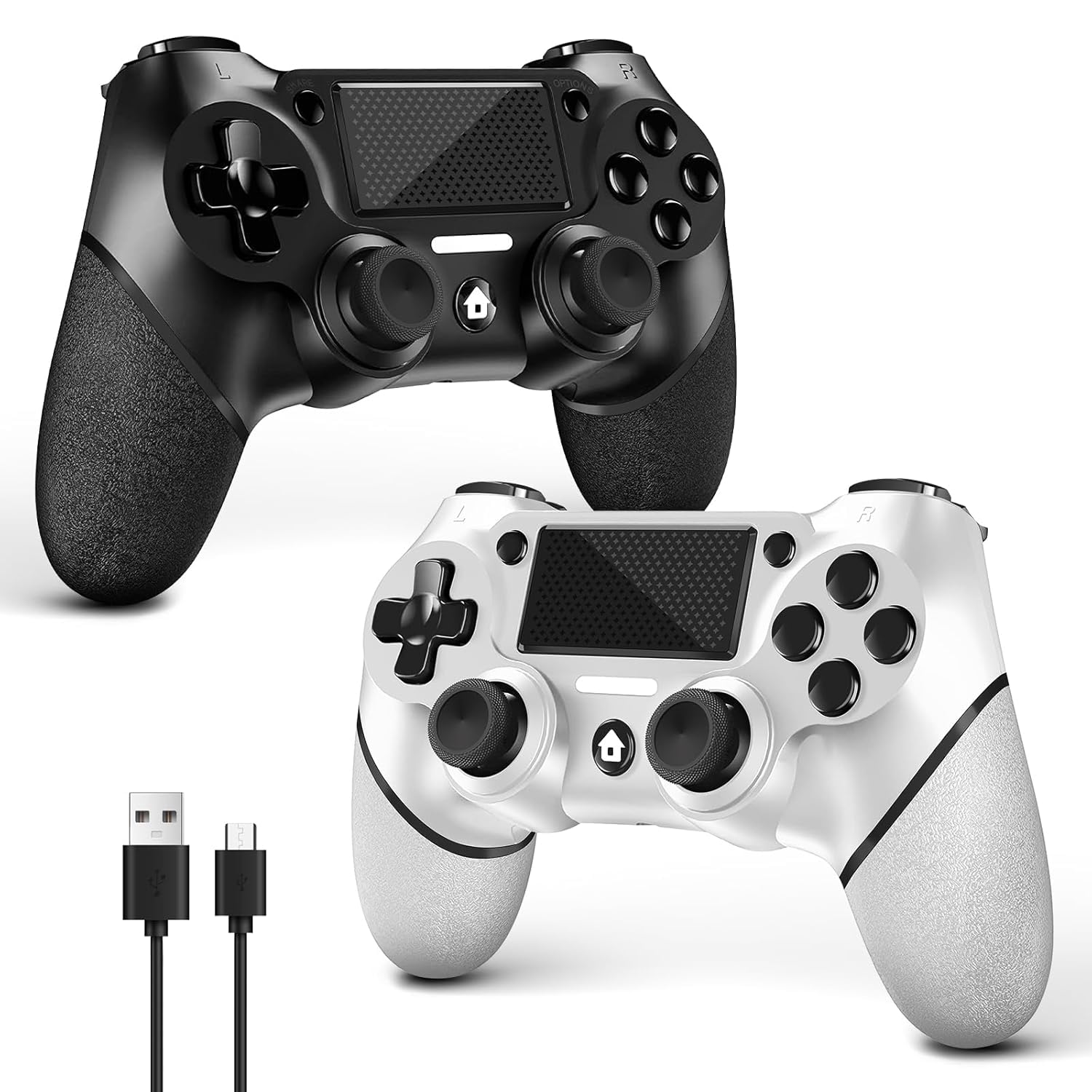 AceGamer 2 Pack Wireless Controller for PS4，Game Controller for PS4/Pro/Slim/PC，