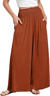ANRABESS Women Summer Casual Wide Leg Palazzo Pants with Pockets