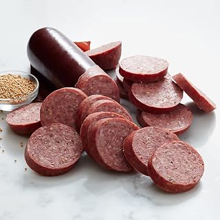 Hickory Farms Party-Size Signature Beef Summer Sausage, 900gs | Great for Snacking, Entertaining, Charcuterie, Ready to Eat, High Protein, Low Carb, Keto, Gluten Free, 100% Beef
