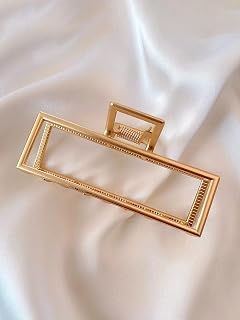 Square Claw Hair Clips, Pack of 4, Y2K Small Resin Hair Clips for Women, Cute Mini Clips for Half Hairstyle, Ponytail and Casual Styles (Retro 90s