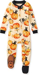 Burt's Bees Baby Baby Girl's Pajamas Sleep and Play | Convenient 2-Way Zip Front Sleeper Pajama Is Equipped With Non-Slip Bee Grips For Active Littles On The Move