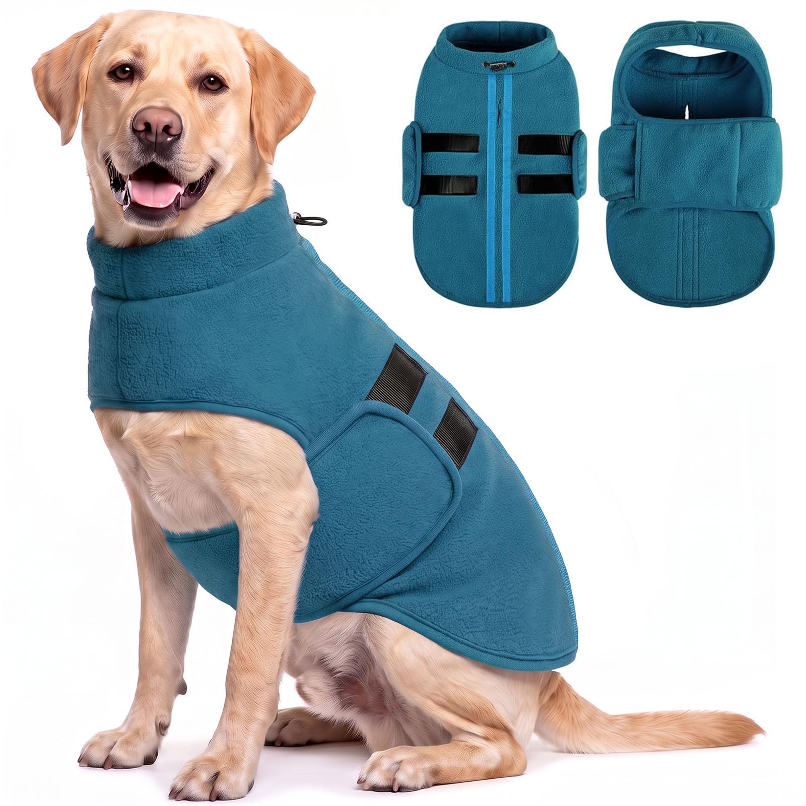 XL Dog Sweater, Soft Dog Fleece Sweater for Labrador, Easy On Winter Coat
