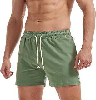 AIMPACT Men's Cotton Shorts Casual Athletic Shorts with Pockets 5"