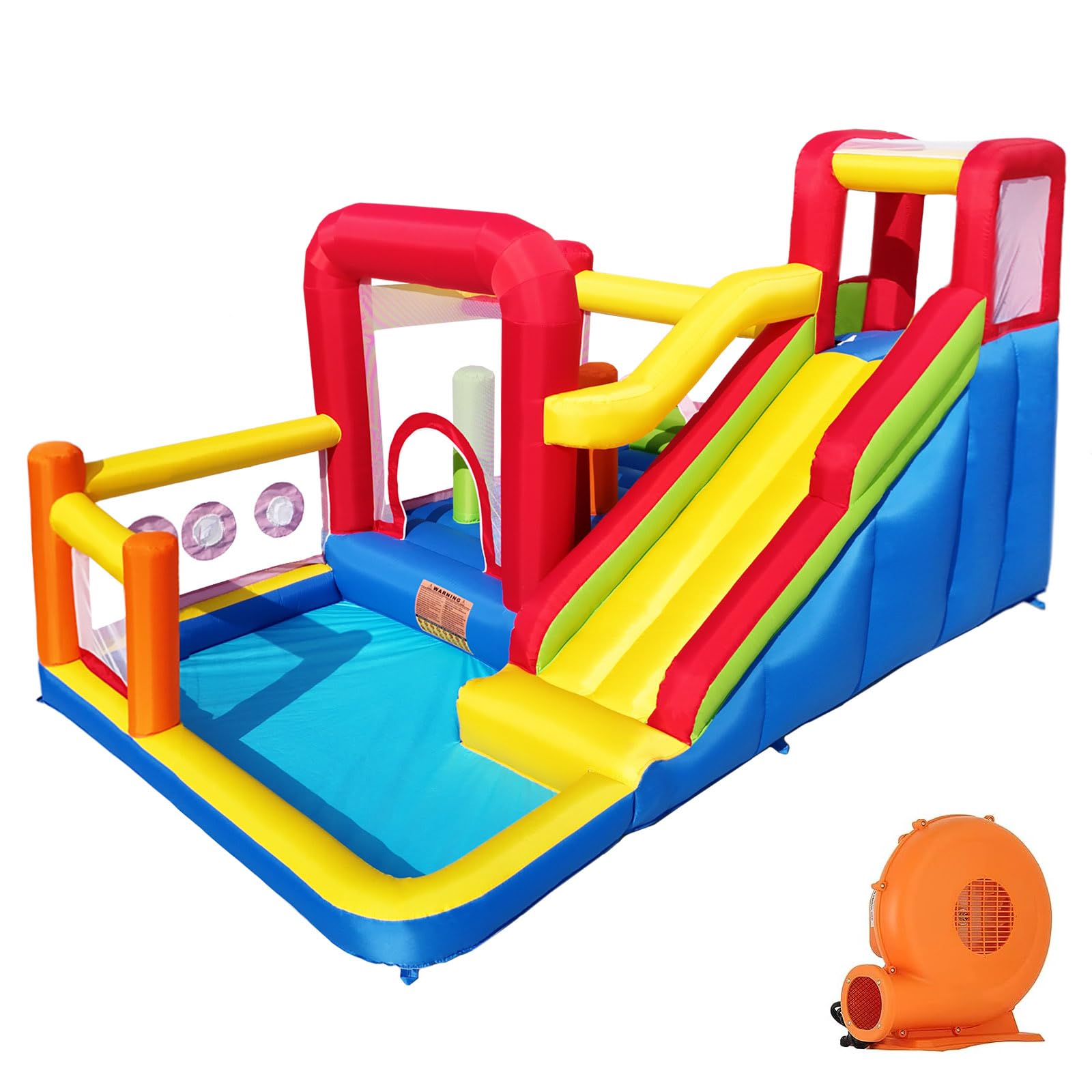 Hongcoral Bouncy Castle, Inflatable Bounce House with Tall Slide for Big Kids, B