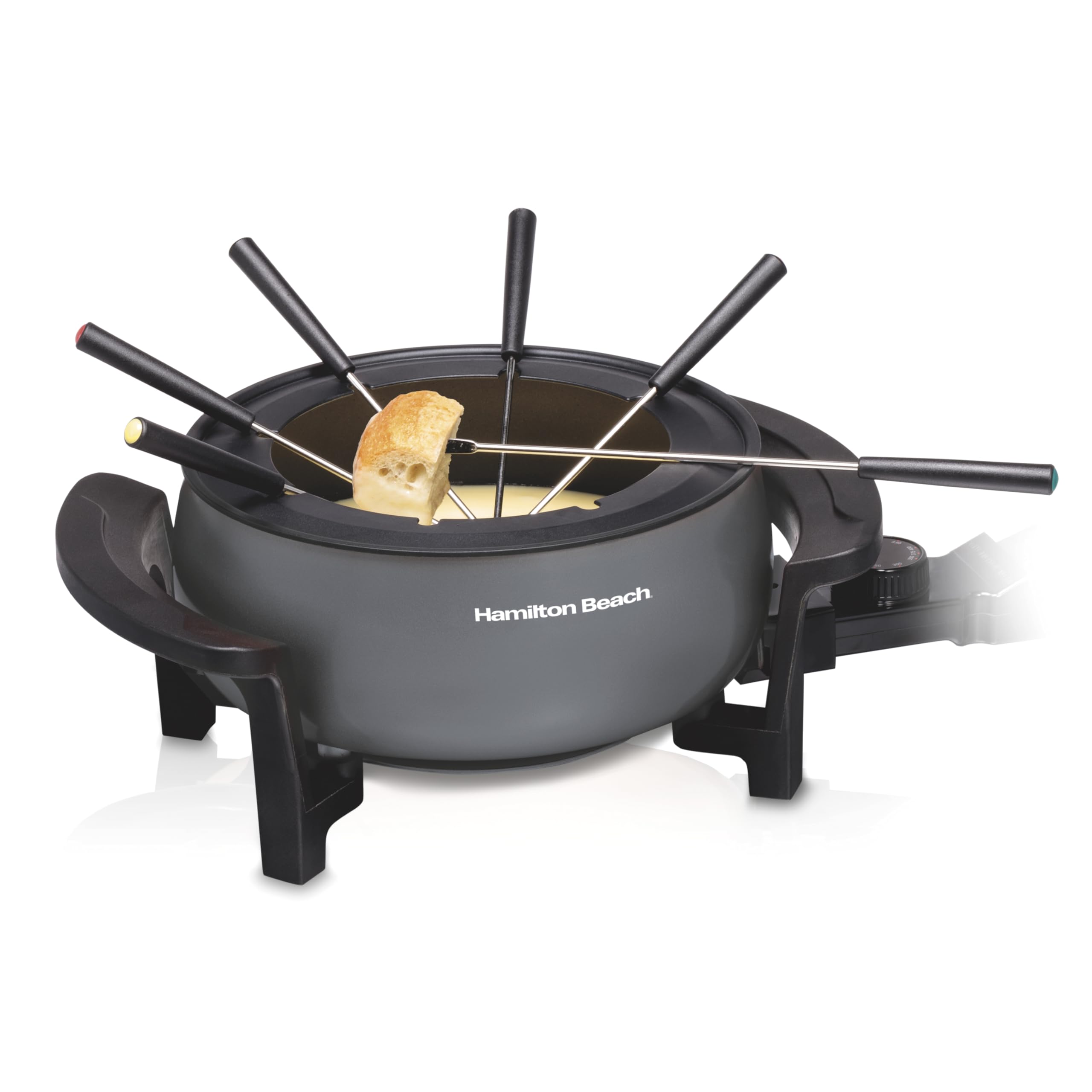 Hamilton Beach 12 Cup Electric Fondue Pot Set with Temperature Control | 3 Quart
