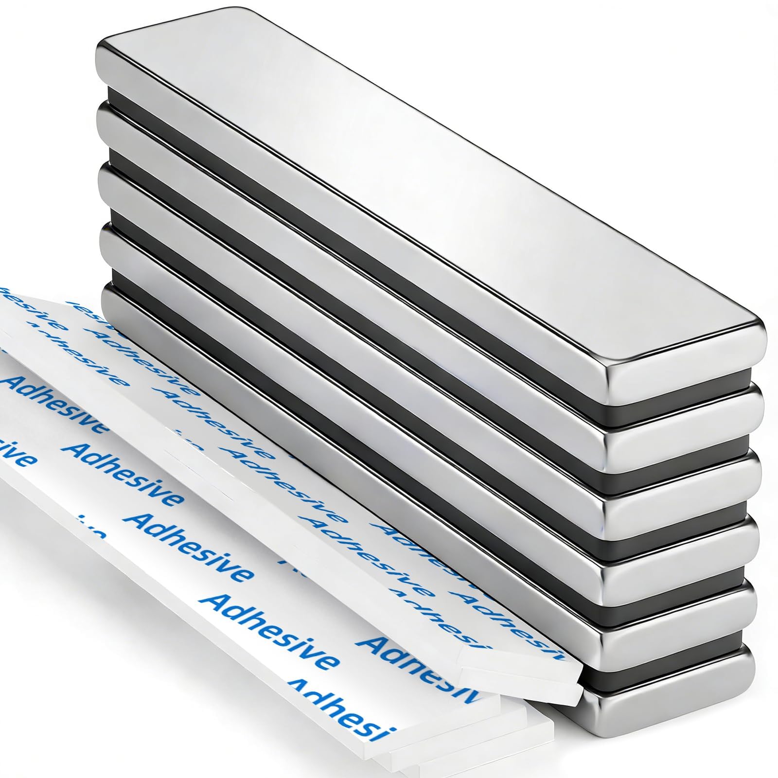 Grtard 6 Pack Strong Magnet, Neodymium Bar Magnets, 60 x 10 x 3 mm | Rare Earth 