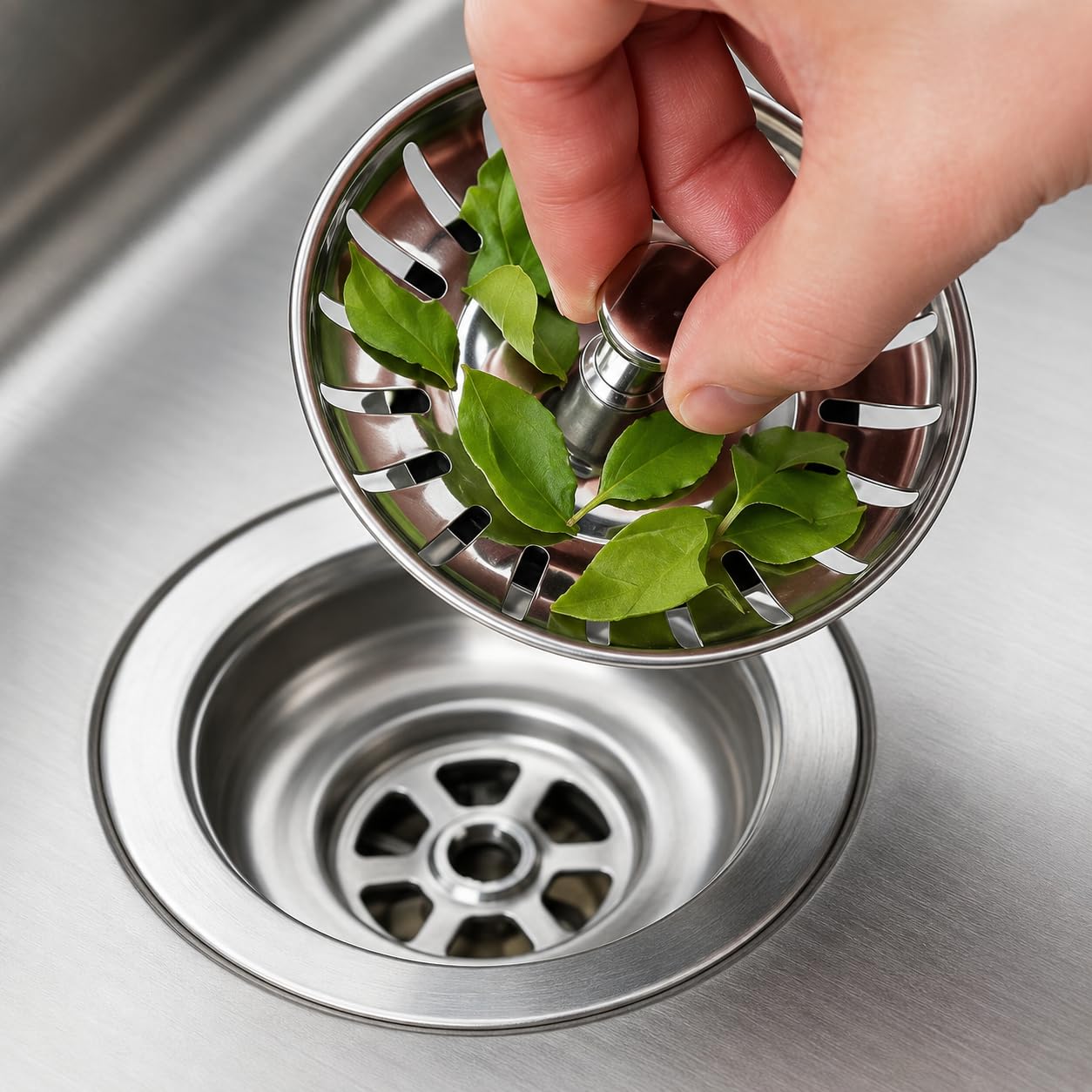 2 Pack Kitchen Sink Strainer Set, Stainless Steel Sink Drain Stopper with Anti-C