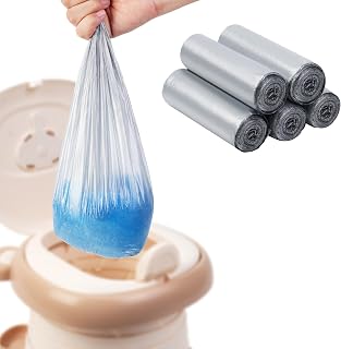 Potty Liners for Portable Toilet 75-count, 16.2"*15.8" Universal-Fit Travel Bags, Disposable Liners for Toddlers, Leak-proof Bags for Outdoor Use and Training