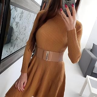 Wide Elastic Waist Belt for Women Dress