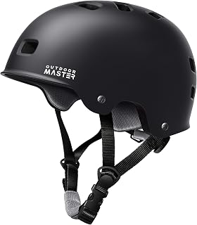 OutdoorMaster Skateboard Bike Helmet for Adult,Youth and Kids | Two Removable Liners Ventilation Certified Multi-Sport Helmet for Scooter Cycling Roller Skating Ebike