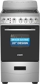 Avanti 20-Inch Freestanding Electric Range with Ceramic Glass Cooktop, in Stainless Steel (CERU200P3S)