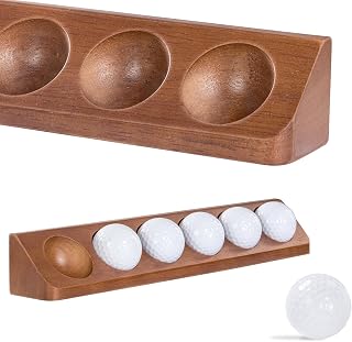 1-Pack Wooden Golf Ball Display Case & Holder - Wall Mount/Tabletop Versatile Hidden Installation for Collector's Balls & Premium Gift (Office/Home Decor)