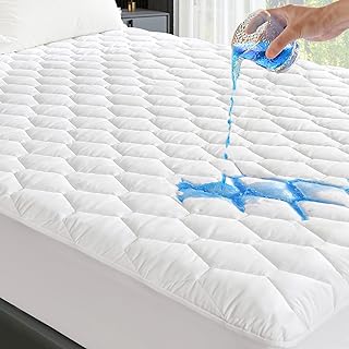 GRT California King Waterproof Mattress Protector, Cal King Mattress Pad