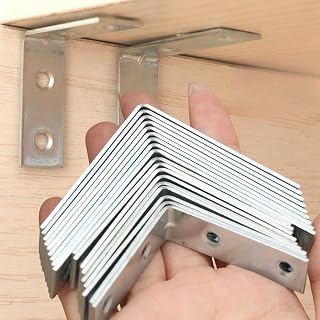 10 Pcs Right Angle Furniture Cabinet Iron Joints Table Chair Corner Connectors Hardware Corner Connectors 5*5cm
