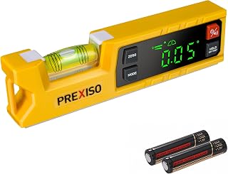 PREXISO Digital Level & Digital Protractor, 7" Angle Finder 0-90° & 0-180° | Electronic Bubble Inclinometer with Magnetic V-Groove & Audio Indicator for Woodwork, Saw & Home Drainage Leveling