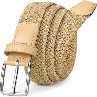 JasGood Men's Fabric Belt Elastic Braided Belt 3 cm Stretch Belt for Men