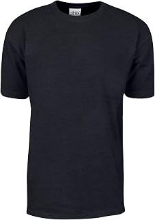 Shaka Wear Men's T Shirt – Max Heavyweight Cotton Short Sleeve Crew Neck Plain Tee Top Tshirts Regular Big Tall Size S-7XL
