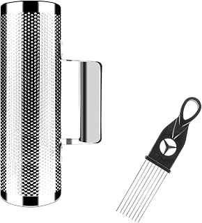 EASTROCK 8" 3" Stainless Steel Guiro Shaker with Scraper for Adult | Percussion Instrument Professional Band Accompaniment Sand Hammer Guiro Musical Training Tool