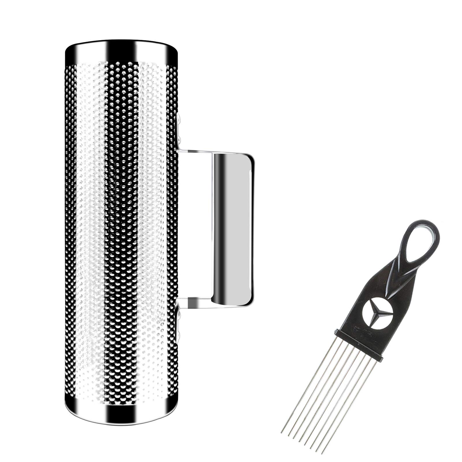 EASTROCK 8" 3" Stainless Steel Guiro Shaker with Scraper for Adult | Percussion 