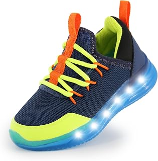 YESKIS Toddler Boys Girls Light up Shoes Slip-On Tennis Sneakers Casual