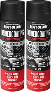Rust-Oleum 248657 Rubberized Undercoating Spray, 15 oz, Black (Pack of 2)