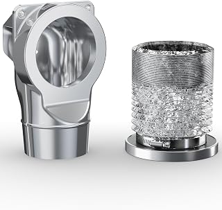 JEEVONY Magnetic Dryer Vent Coupling DV90 Airtight Seal Dryer Vent Connector Kit Easy to Clean Quick Connector Including a 2.6ft 4" Duct and two Clamps