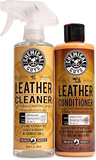 Chemical Guys, Leather Cleaner &amp; Conditioner Kit for Cars &amp; Home, 2 x 16 oz | Two-step kit cleans then conditions seats, furniture, bags and boots, pH-balanced for natural and sealed leather