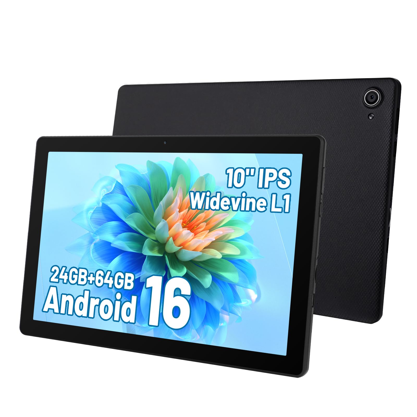 Hakaug Tablet 10 Inch Android 16 Tablets PC 24 GB RAM 64 GB ROM 1 TB TF Extensio