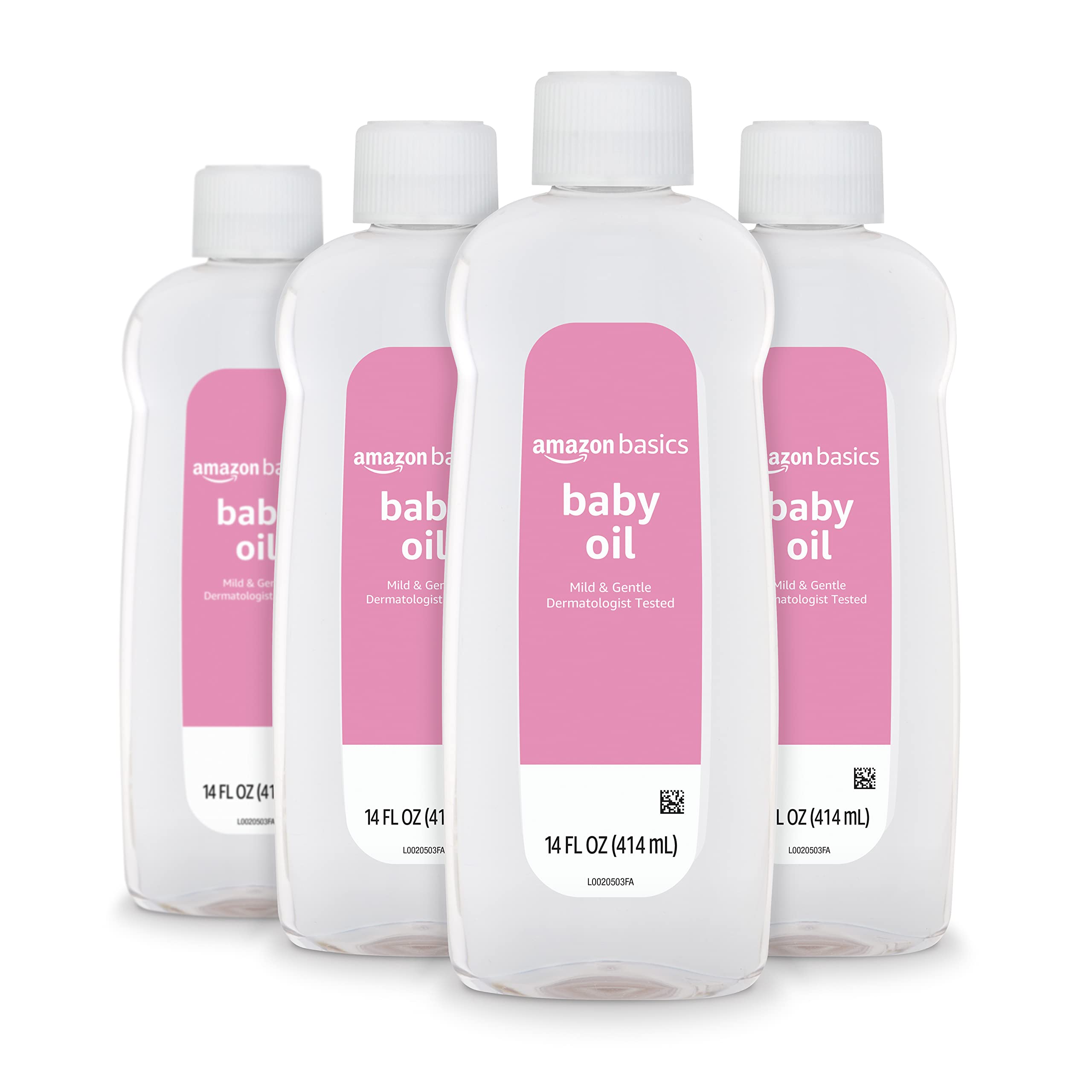 Amazon Basics Baby Oil, Mild & Gentle, Dermatologist Tested, Prevents Moisture L