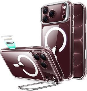 ESR iPhone 18 Pro ケース iPhone17Pro兼用 Flexスタンド 4倍米軍MIL規格 Classic Hybrid クリア | 2nd Generation Anti-Yellowing Camera Button, Design Award Winning, Magsafe Hidden Stand, Air Guard Corner, Shockproof