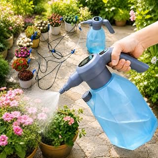 自動水やり器 電動噴霧器 2in1 3L USB充電式 タイマー点滴給水 電動じょうろ 最大8鉢 3段階噴霧