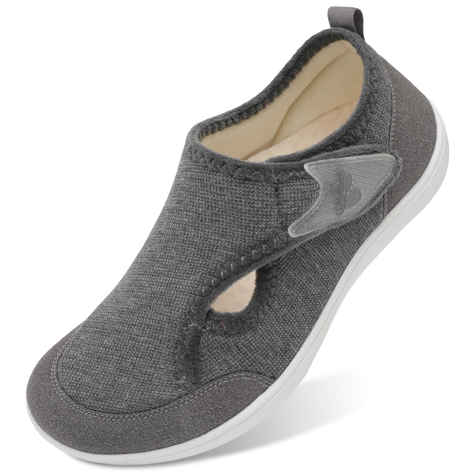 JIASUQI Womens Slippers Adjustable Breathable Wide Diabetic Shoes House Shoes An