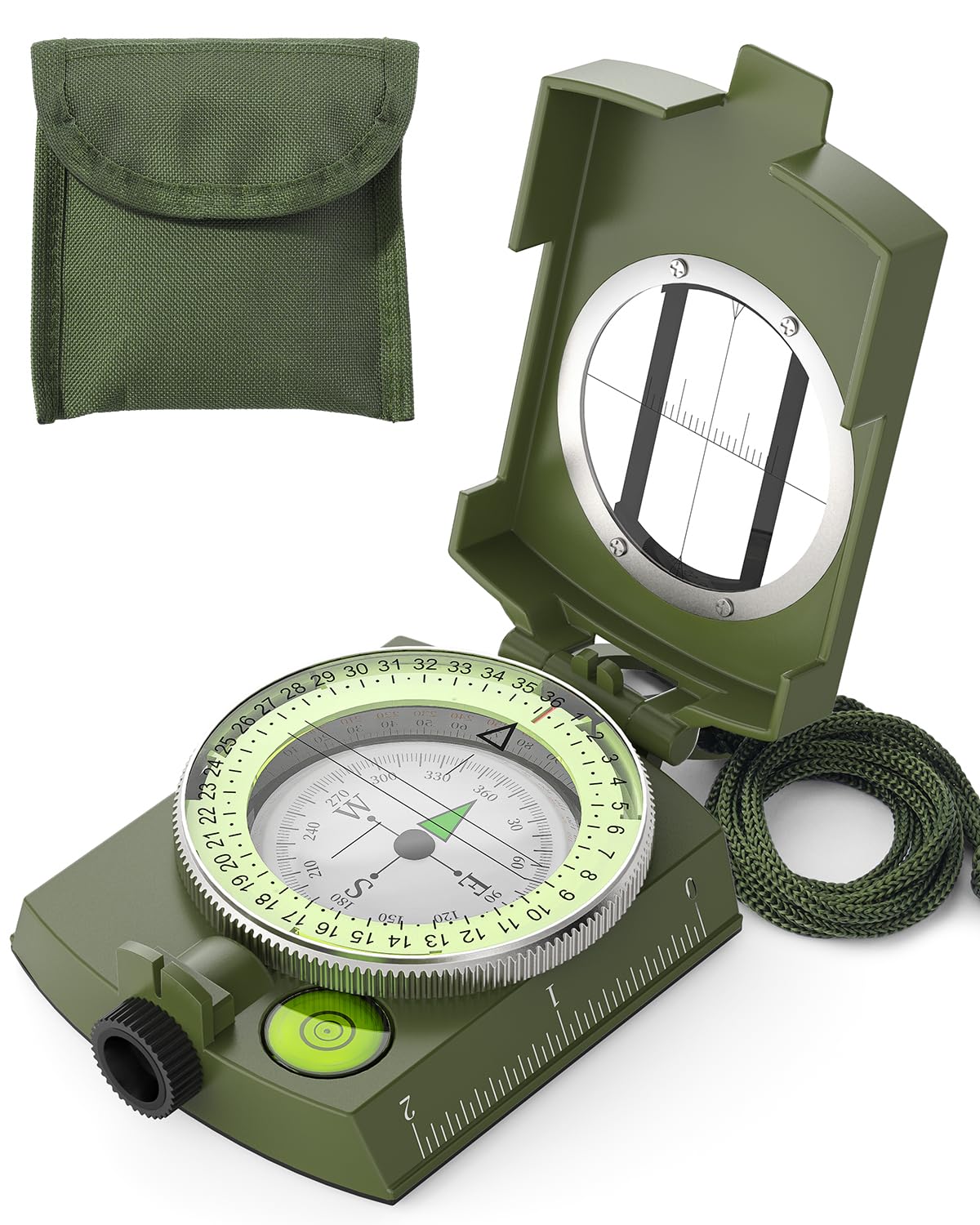 Sportneer Compass: Accurate Durable Lightweight Orienteering Compass with Strap 