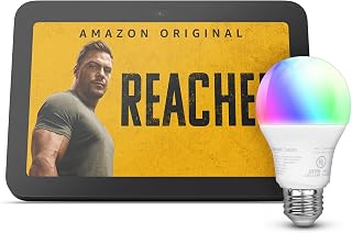 Amazon Echo Show 8 with Evolux Smart Bulb, Designed for Alexa+, Charcoal