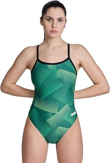 Arena Shattered Glass Swimsuit Challenge Back One Piece Swimsuit Women (Pack of 1)
