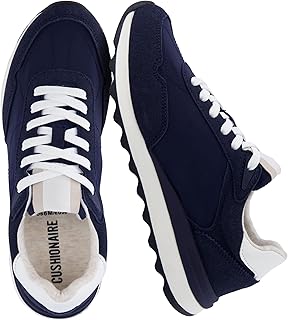CUSHIONAIRE Women's Nylon Lace-up Kicks Sneaker + Comfort Foam, Wide Widths Available