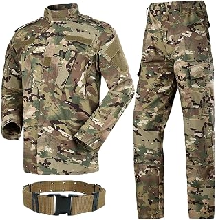 HANSTRONG GEAR Military Tactical Mens Hunting Combat BDU Uniform Suit Shirt & Pants with Belt …