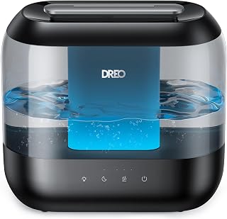 DREO Humidifiers for Bedroom 4L Top Fill Cool Wide Mist Outlet 36H Lasting | Quiet Cool Mist Humidifier for Baby Large Room, Ultrasonic with Oil Diffuser, Night light, Plants,Indoor, Easy to Clean