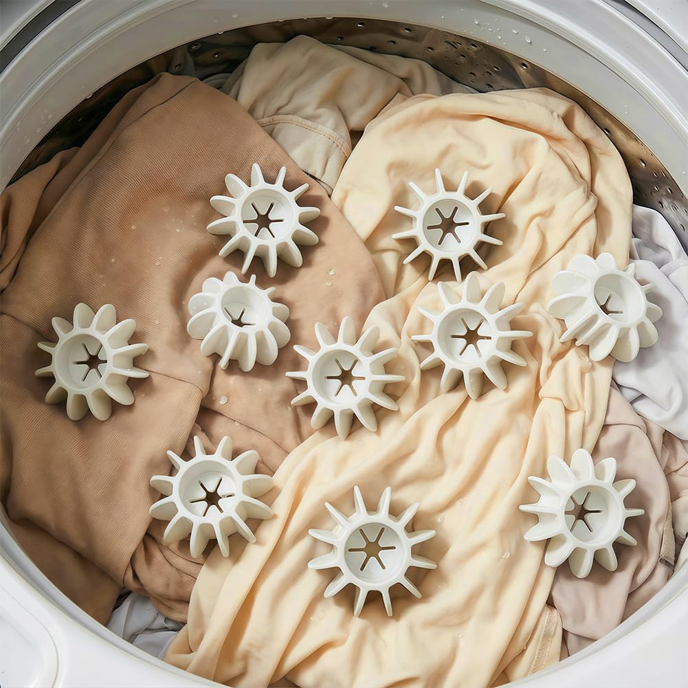 10 REUSABLE WASHING SCRUB BALLS - Great for effective washing and cleaning cloth