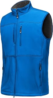 33,000ft Men's Softshell Vest, Lightweight Breathable Windproof Jacket for