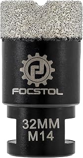 FOCSTOL Diamond Drill Bits – 32 mm Crown Diamond for Porcelain Tile Ceramic Marble Granite Quartz for M14 Thread Angle Grinder
