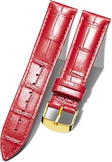 BINLUN Leather Watch Strap 10mm-24mm Crocodile Design Alligator Quick Release Replacement Straps for Smartwatch Men Women