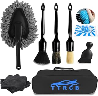 10PCS Car Detailing Cleaning Kit Interior Cleaner, Car Detailing Brushes, Car Duster, Car Cleaning Gel, Microfiber Cleaning Cloth, Car Accessories Essentials Supplies Tools for Auto,Truck, Interior