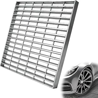 Galvanized Steel Drain Grate 24" X 24" Outdoor Heavy Duty Drain Cover | B125 Class, Metal Sewer Grate Steel Grates, For Driveway Patios Garage, Concrete Floor