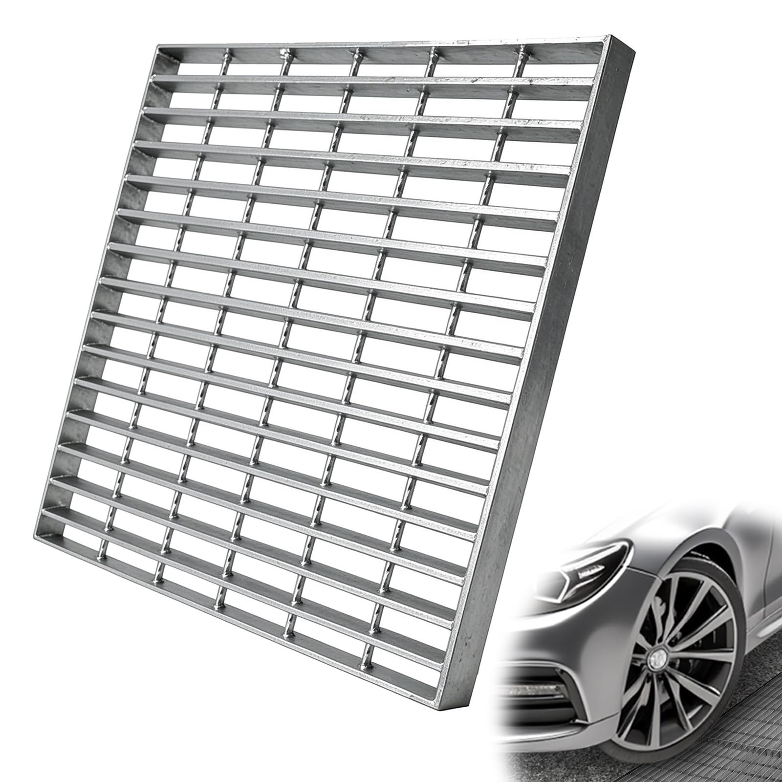 Galvanized Steel Drain Grate 24" X 24" Outdoor Heavy Duty Drain Cover | B125 Cla